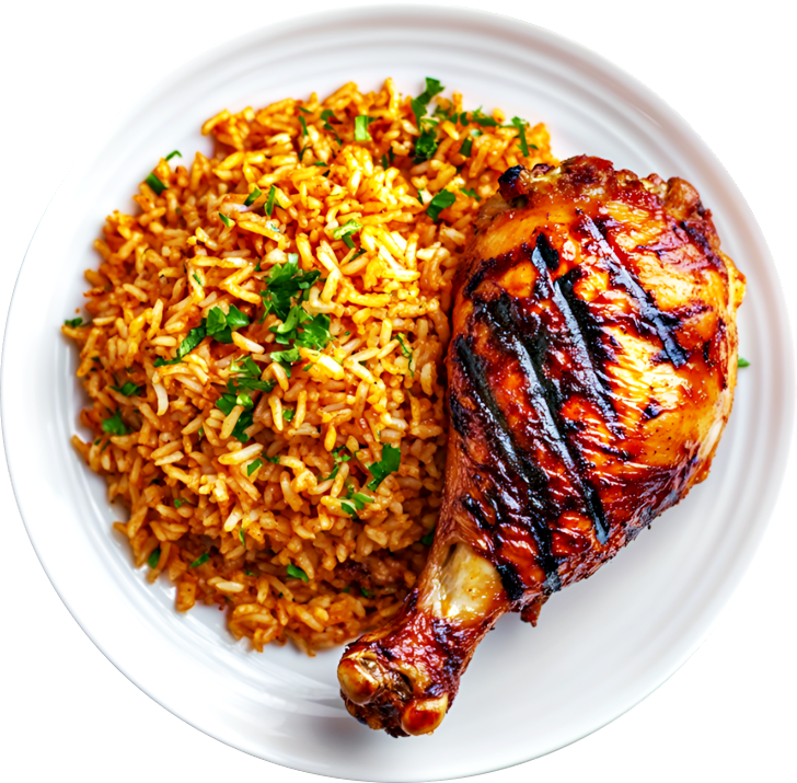 jollof rice and chicken